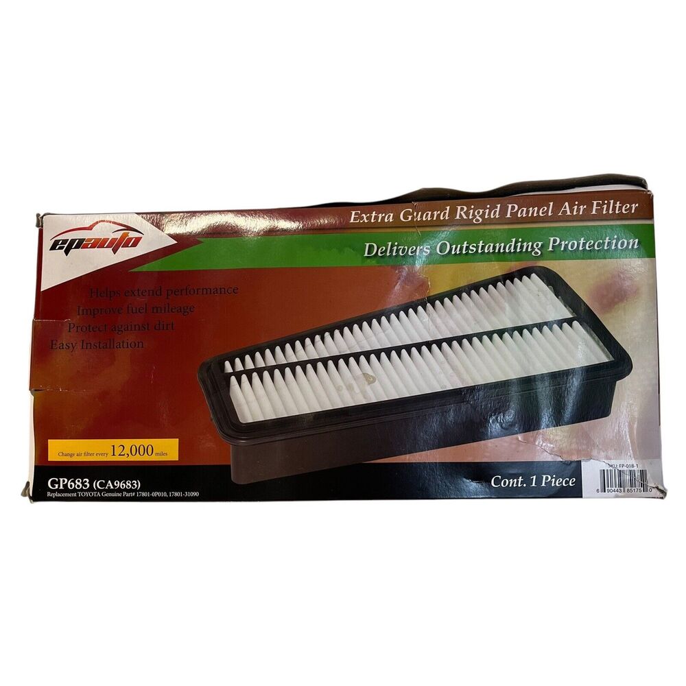 EPAuto GP683 (CA9683) Toyota Replacement Extra Guard Rigid Panel Air Filter NEW
